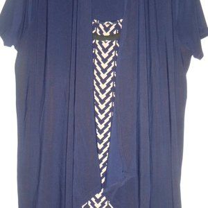 Womens- Open front cardigan with attached shell